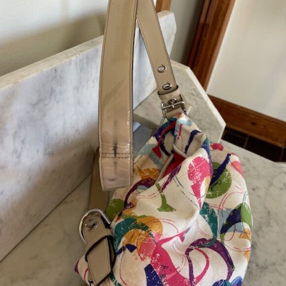 COACH Stamped Signature C Duffle Hobo Crossbody Shoulder Bag 31183E - Picture 7 of 17